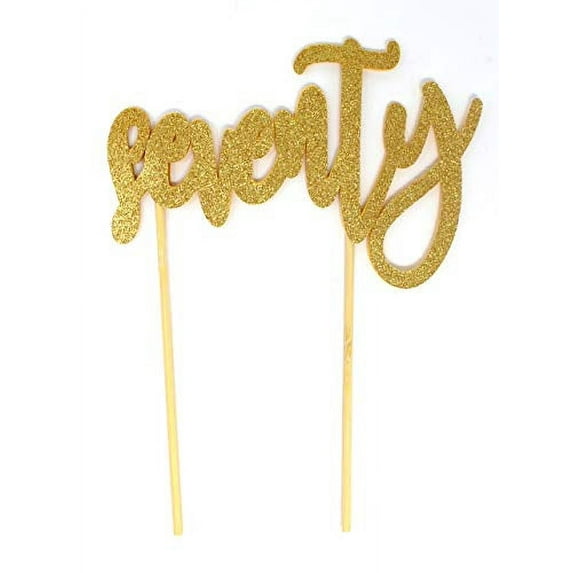 All About Details Seventy Cake Topper, 1pc, 70th birthday, 70th anniversary, party decor (Gold)