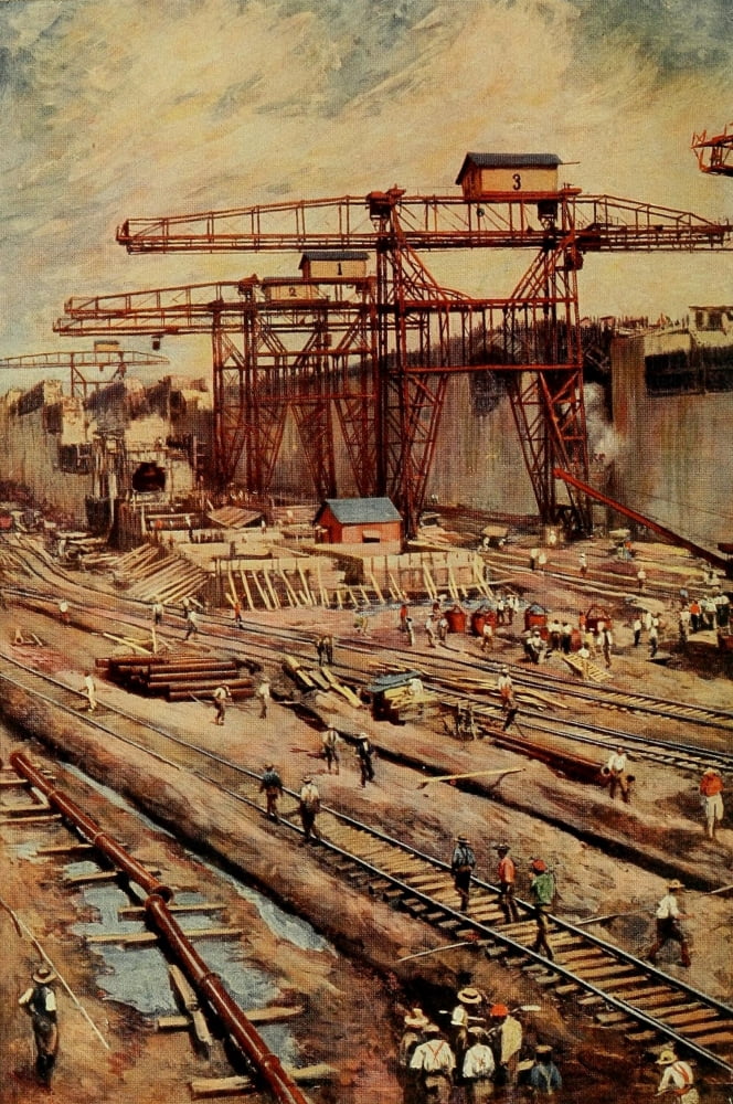 All About Engineering 1913 Making the Panama Canal Canvas Art - Unknown (18 x 24)