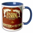 thumbnail image 1 of 3drose, All About Fishing, 11oz Two-tone Blue Mug, 1 of 6
