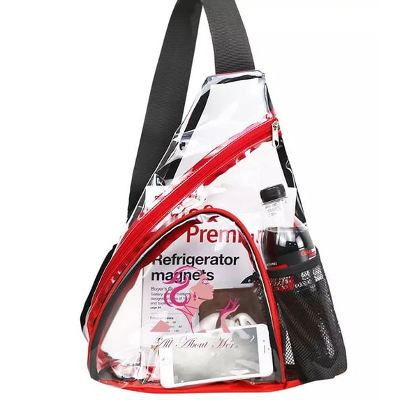 All About Her ® Clear PVC Sling Bag - Shoulder Crossbody Backpack