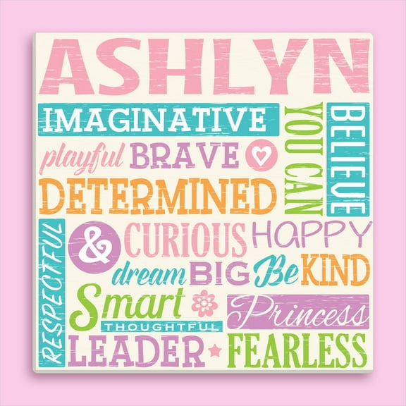 All About Her Personalized 12x12 Canvas