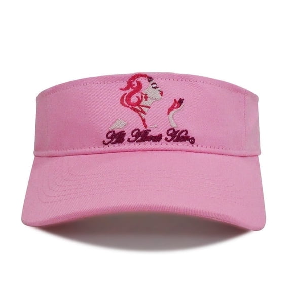 All About Her® Women's Sports Visor Hat - Lightweight 100% Cotton, Adjustable Strap, 3D Puff Embroidery for Running, Golf, Tennis