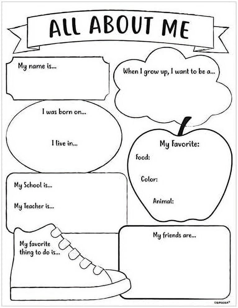 All About Me Activity Sheet Free