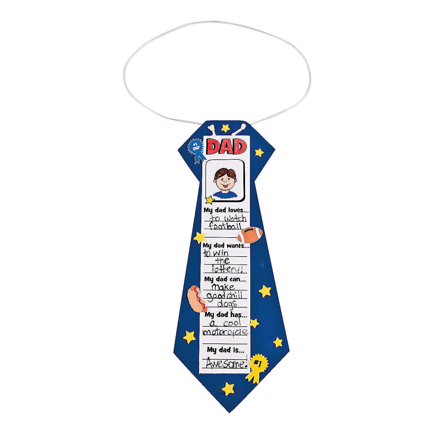 All About My Dad Tie Craft Kit, Makes 12, Craft Kits, Father's Day, 12 ...