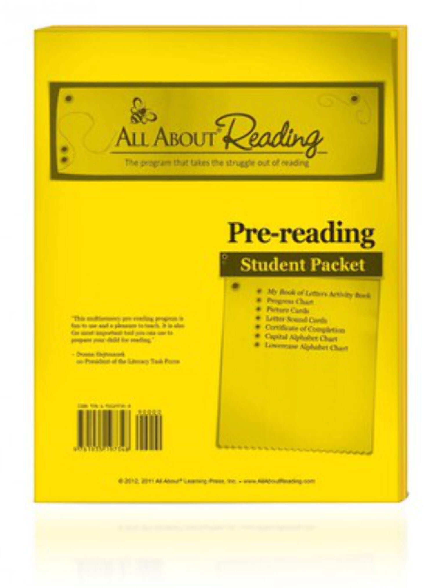 All about reading pre reading student packet walmart