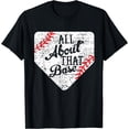 thumbnail image 1 of All About That Base Cute Mom Baseball Team T-Shirt Black X-Large, 1 of 4