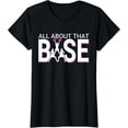 thumbnail image 1 of All About That Base - Funny Cheerleading Cheer Short Sleeve T-Shirt, 1 of 3