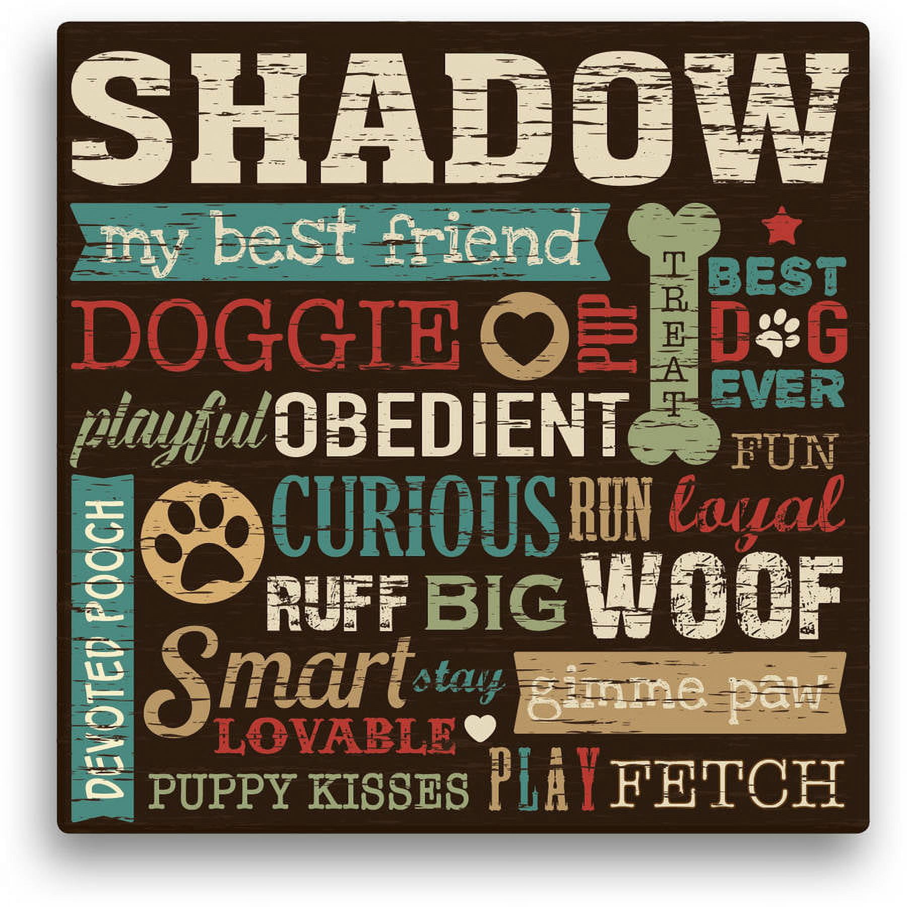 All About The Dog 12" x 12" or 16" x 16" Personalized Dog Canvas