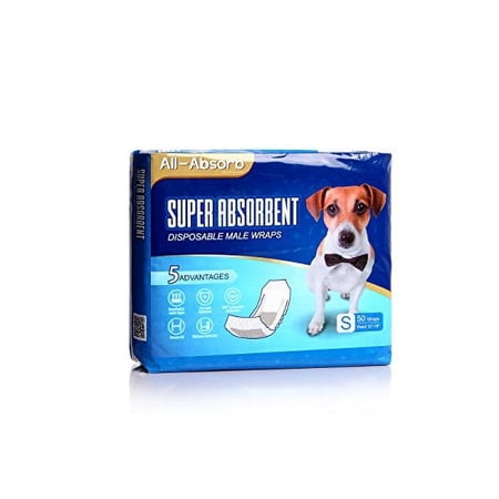 All-Absorb A26 Male Dog Wrap, 50 Count, Small