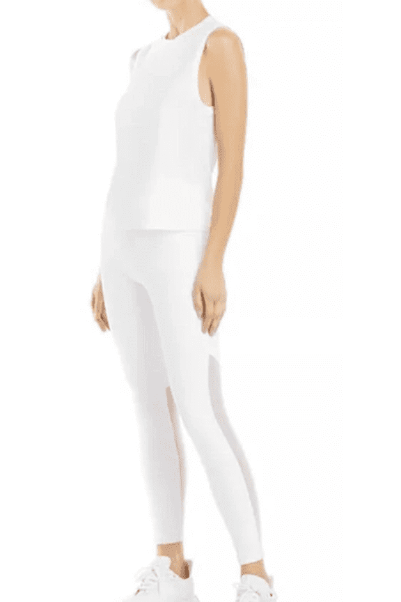 All Access Women's White Center Stage Mesh Leggings, XL