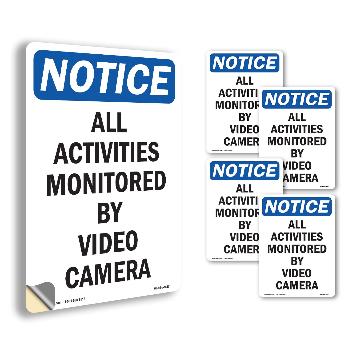 Cartello Videosorveglianza 30x30 Cm In Alluminio (2 Pezzi) | 'All Activities Are Monitored' | Segnale Riflettente Per Esterno, Antintrusione - 3