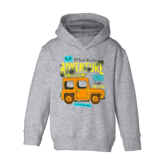 All Adventure Tours Hoodie | Toddler | Size Heather (Hoodie),2T (Toddler),Toddler