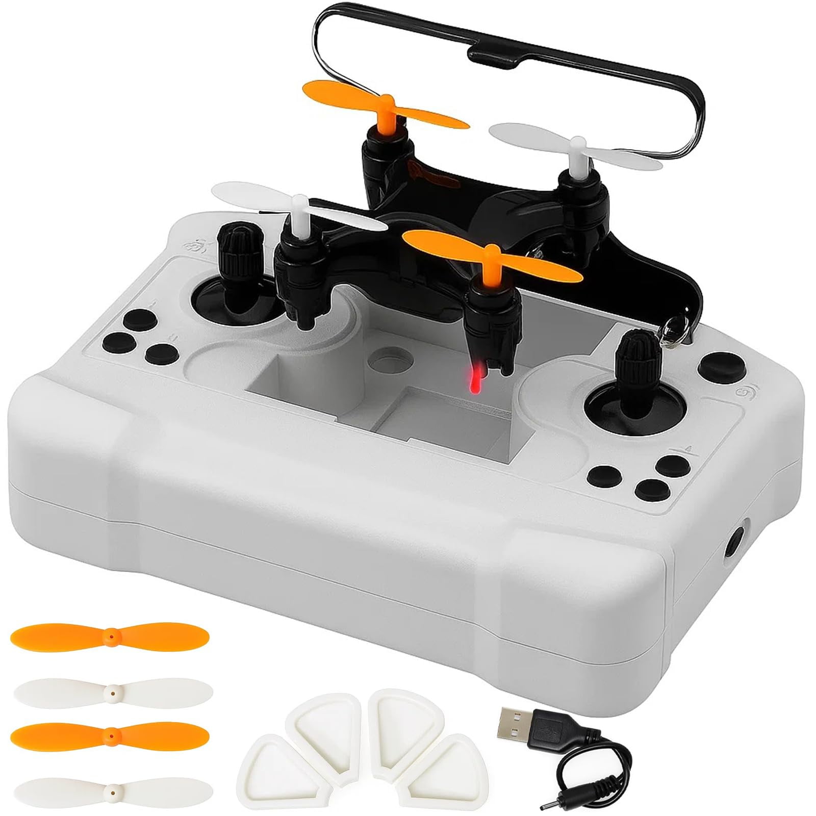 All-Ages Mini Drone with Easy Stunt Flights & 360 °   Tricks - Perfect Beginner-Friendly Flyer, with LED & Altitude Hold & Propeller Protection, 360 ° flips, For Indoor Outdoor