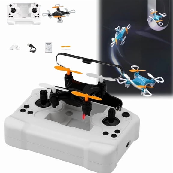 All-Ages Mini Drone with Easy Stunt Flights & 360° Tricks - Perfect Beginner-Friendly Flyer,Little Remote 4-Axis Anti-Drop Aerobatic with LED,One-Touch Takeoff Christmas Gift(Black)