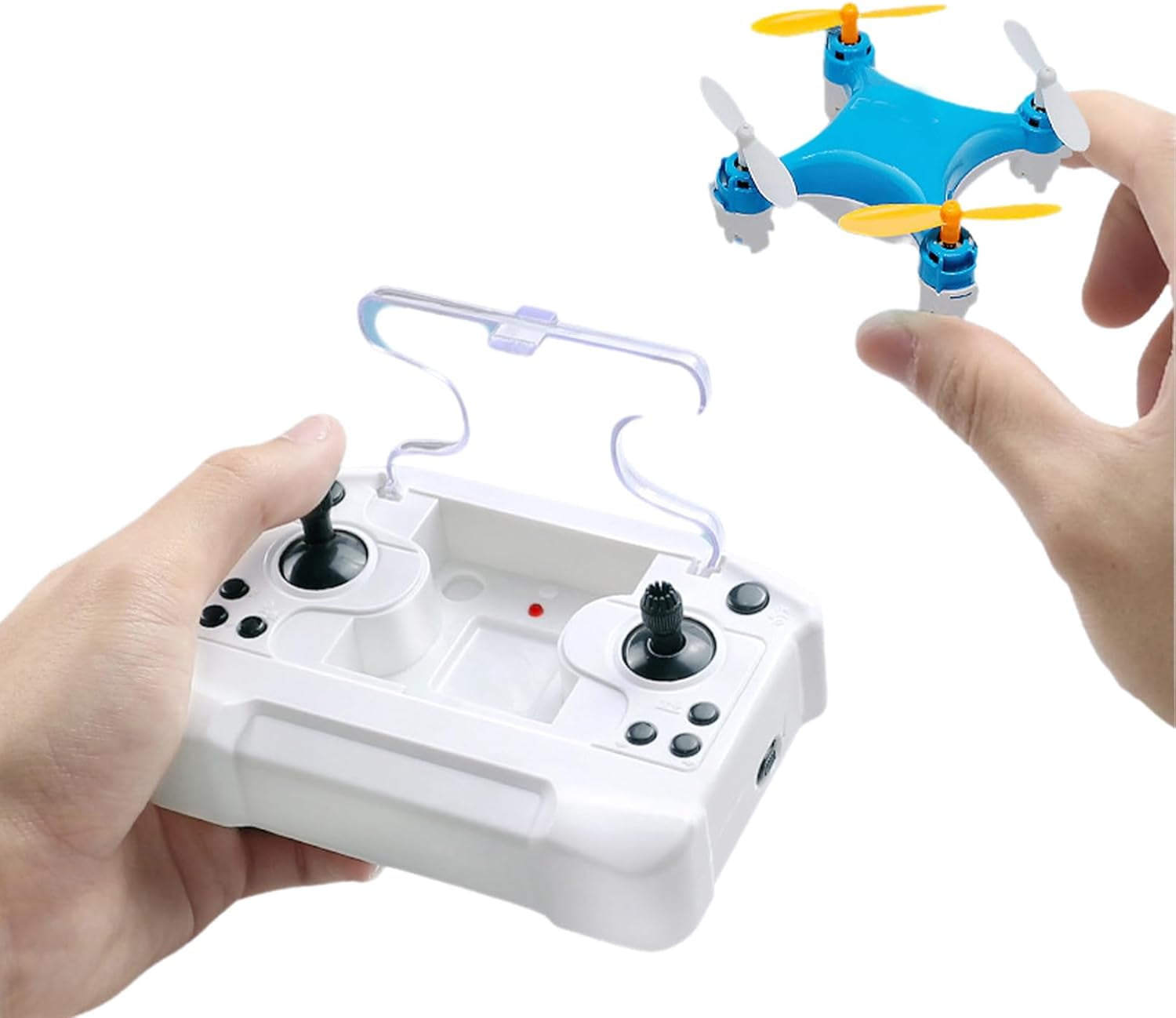 All-Ages Mini Drone with Easy Stunt Flights & 360° Tricks - Perfect Beginner-Friendly Flyer, Mini Drones with LED & Altitude Hold & Propeller Protection, For Indoor Outdoor (Blue)