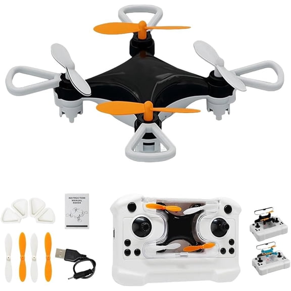 All-Ages Mini Drone with Easy Stunt Flights & 360° Tricks - Perfect Beginner-Friendly Flyer, Small Indoor 4-Axis Quadcopter with LED Lights, One-Touch Takeoff Control & Aerobatic Flip Toy (Black)