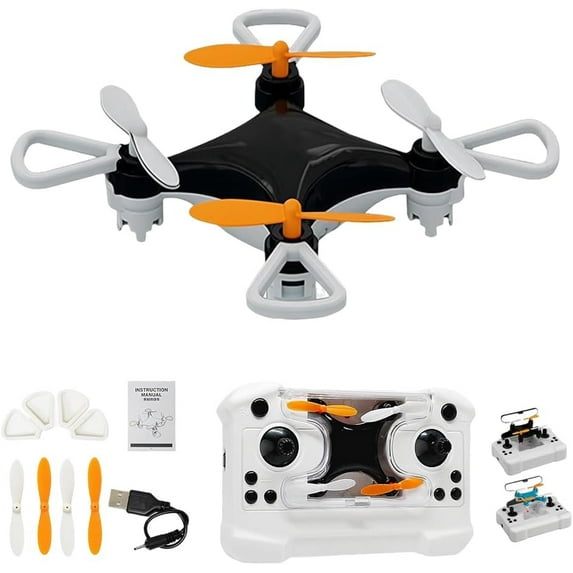 All-Ages Mini Drone with Easy Stunt Flights & 360° Tricks - Perfect Beginner-Friendly Flyer, Small Indoor 4-Axis Quadcopter with LED Lights, One-Touch Takeoff Control & Aerobatic Flip Toy (Black)
