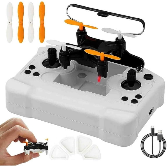All-Ages Mini Drone With Easy Stunt Flights,Mini Drone Beginner,with 360° Maneuver & Intuitive Controls,Remote Little Aerobatic 4-Axis Drone with LED Light & Propeller Protection & Altitude Hold