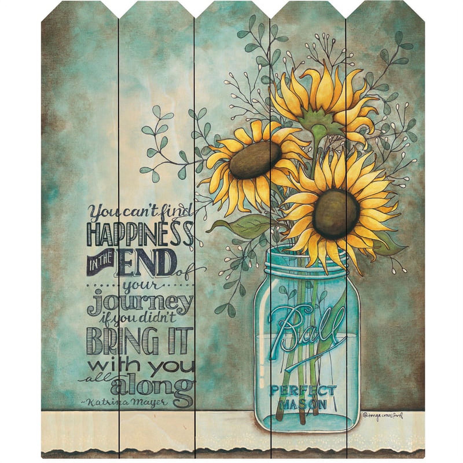 All Along By Tonya Crawford Printed on Wooden Picket Fence Wall Art