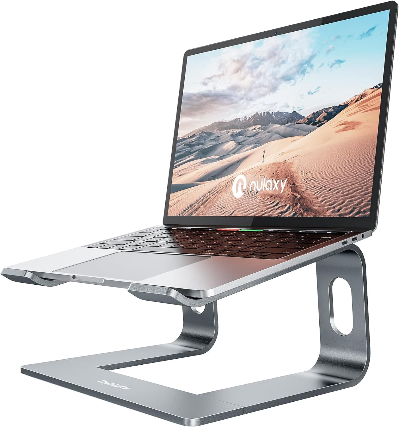 All-Aluminum Laptop Stand for Desk, Ergonomic Detachable Ventilated Cooling Computer Riser, Anti-Slip Design Notebook Holder Compatible with All 10-16" Laptops (MacBook, Dell XPS, HP, Lenovo)