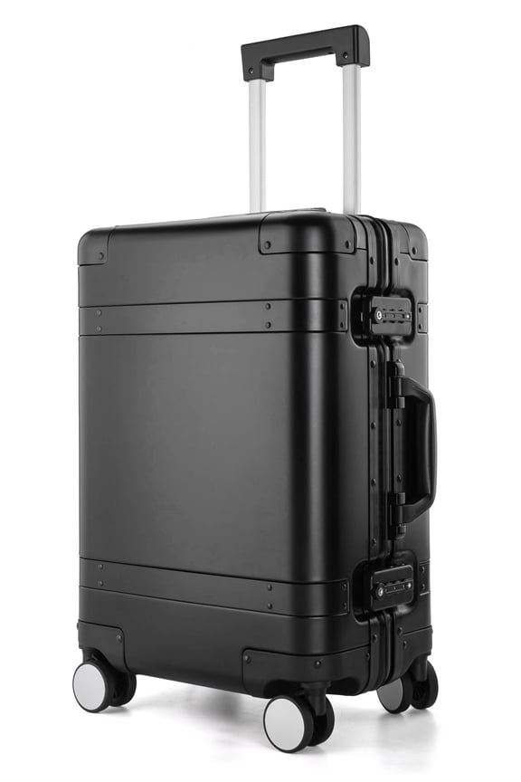 All Aluminum-magnesium Alloy 2020 New Desinger Luxury Entire Hard Metal Case 20" Carry-On Lugagge Black