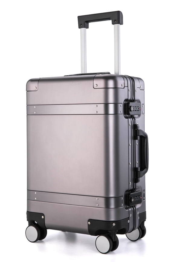 All Aluminum-magnesium Alloy 2020 New Desinger Luxury Entire Hard Metal Case 20" Carry-On Lugagge Gunmetal