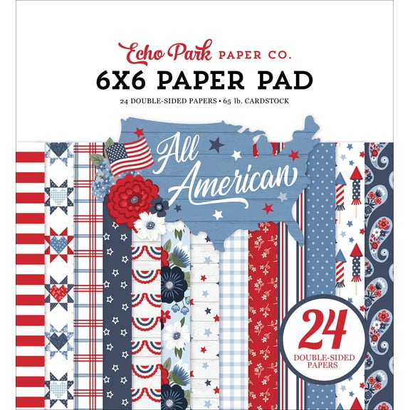 Echo Park Double-Sided Paper Pad 6"X6"-All American