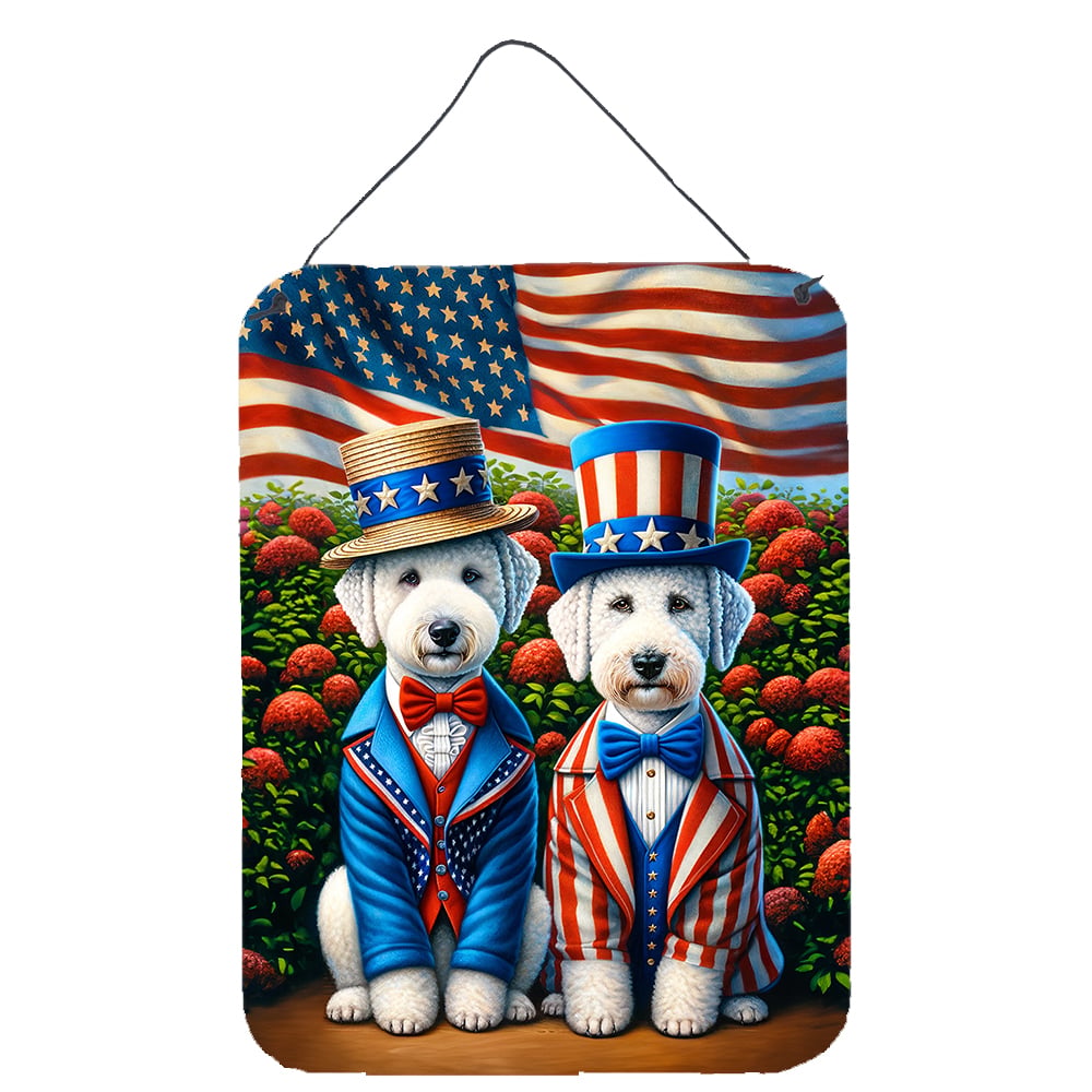 All American Bedlington Terrier Wall or Door Hanging Prints 12 in x 16 in
