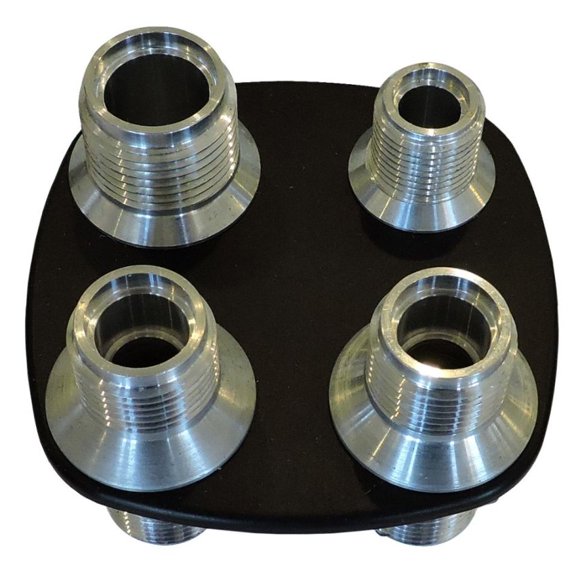 All American Billet 4103, AC/Heater Bulkhead, Square/Oval