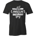 thumbnail image 1 of All American Boy T-Shirt | Patriotic American Black Tee Gift, 1 of 5
