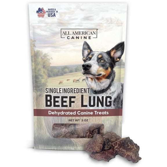 All American Canine Beef Lung for Dogs, 2 oz