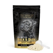 All American Canine Bulk & Bark Weight Gainer and Digestive Aid Supplement Food Topper for Dog, 60 Servings
