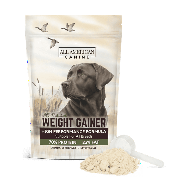 All American Canine Dog Weight Gainer Food Supplement Topper - 60 Serving