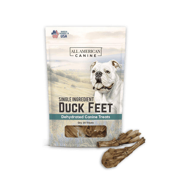 All American Canine Duck Feet for Dogs, 20 Count