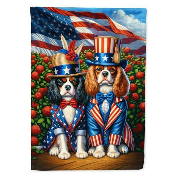 All American Cavalier Spaniel House Flag 28 in x 40 in