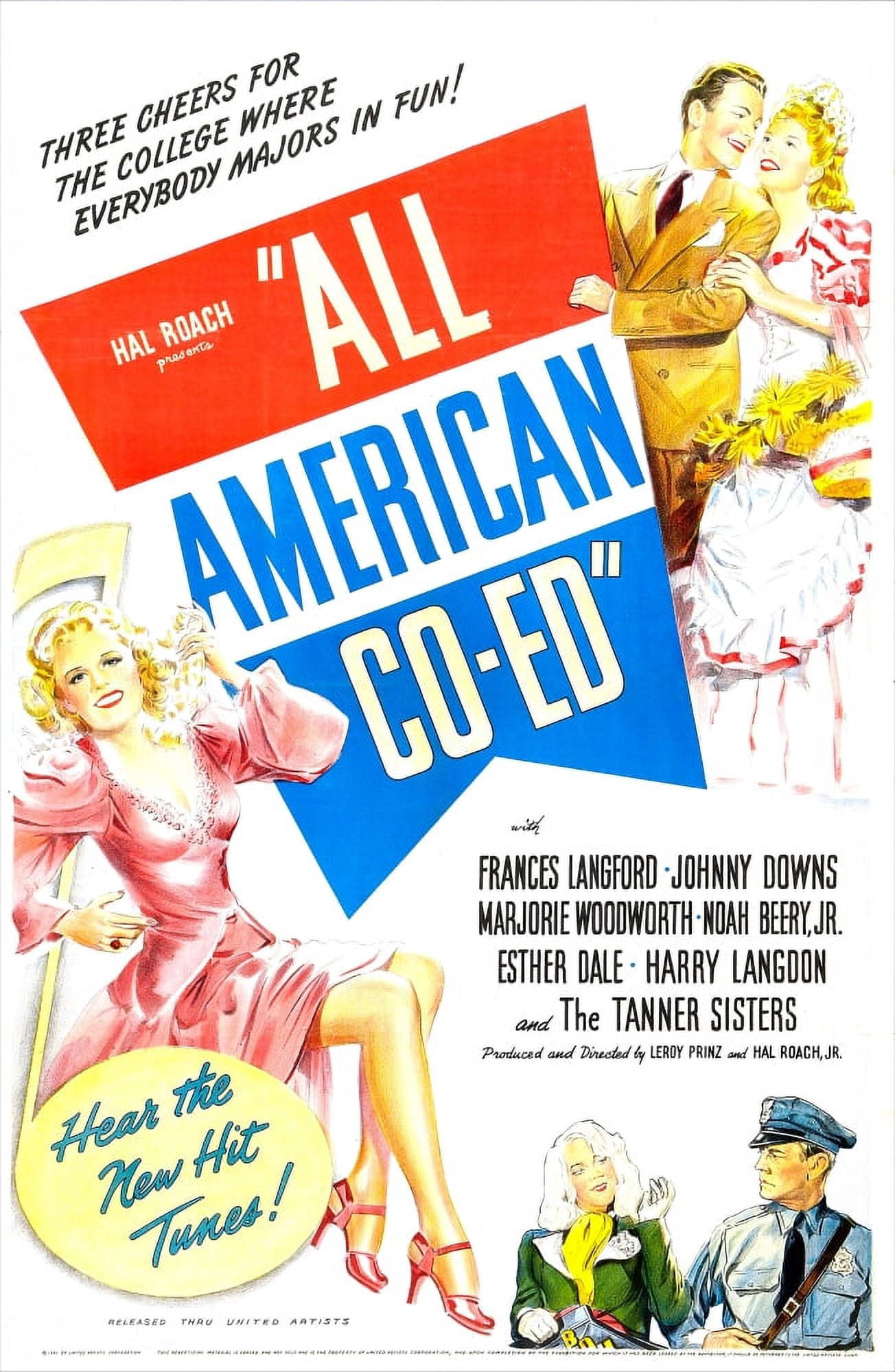 All American Co-Ed U Canvas Art - (11 x 17)