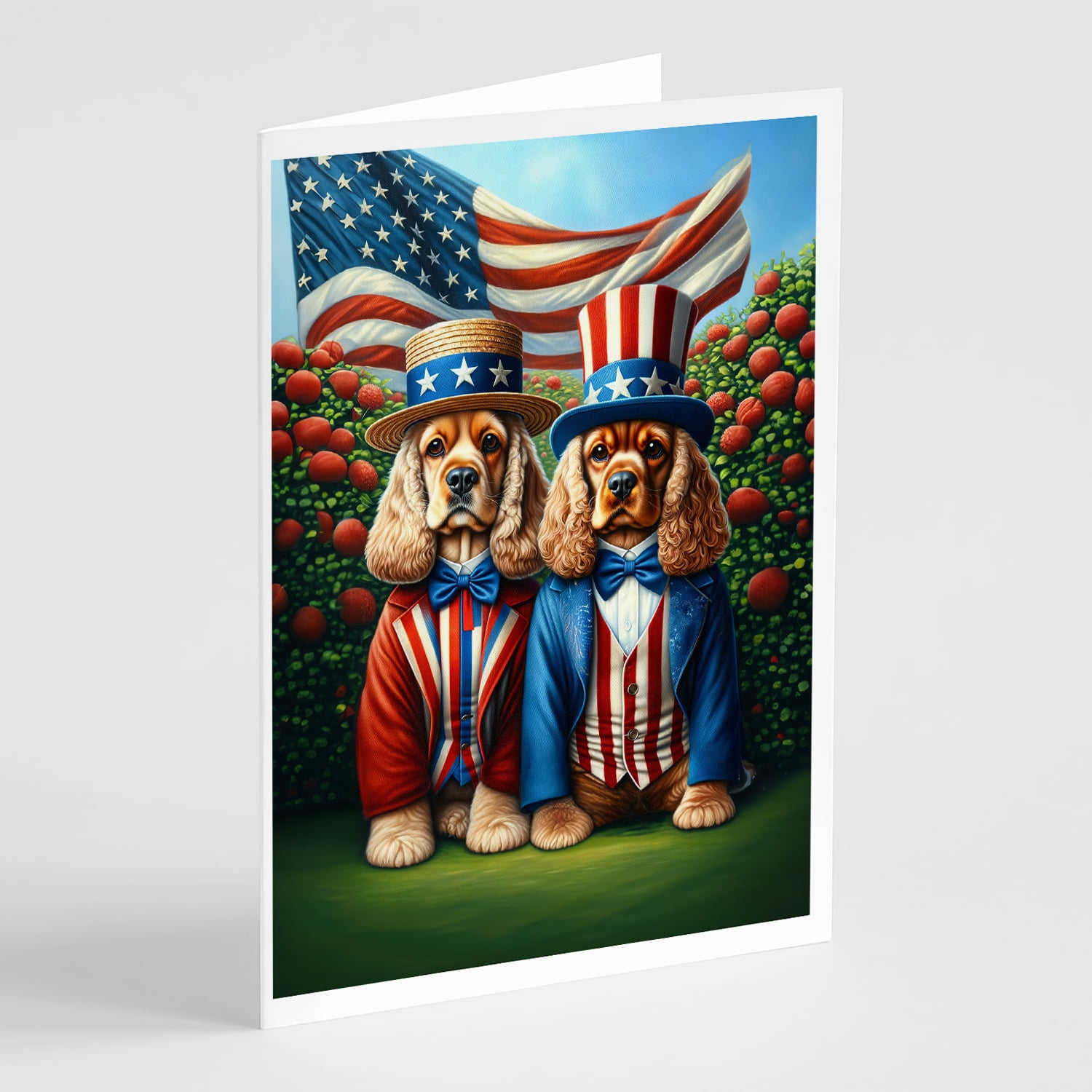 All American Cocker Spaniel Greeting Cards Pack of 8 7 in x 5 in