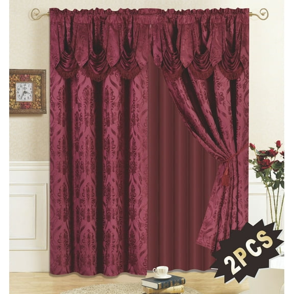 All American Collection 4 Piece Modern Style Rod Pocket Sheer Curtains, 54” x 84” (4 Panels)