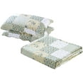 thumbnail image 1 of All American Collection Floral Blue Printed Patchwork Cotton Quilt, Full - Reversible, 1 of 6