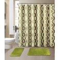thumbnail image 1 of All American Collection New 15 Piece Bathroom Mat Set Memory Foam with Matching Shower Curtain, 1 of 2