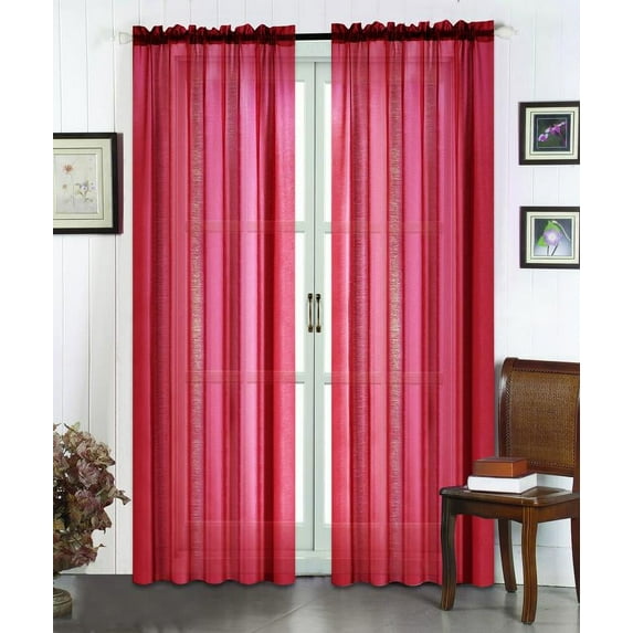 All American Collection New 2pc High Quality Doli Sheer Curtain 60"x84"