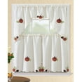 thumbnail image 1 of All American Collection New 3pc Fall Holiday Season Design Embroidered Kitchen Curtain Set, 1 of 1