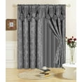 thumbnail image 1 of All American Collection New 4 Piece Drape Set with Attached Valance and Sheer with 2 Tie Backs Included, 1 of 3