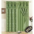 thumbnail image 1 of All American Collection New 4 Piece Drape Set with Attached Valance and Sheer with 2 Tie Backs Included, 1 of 1