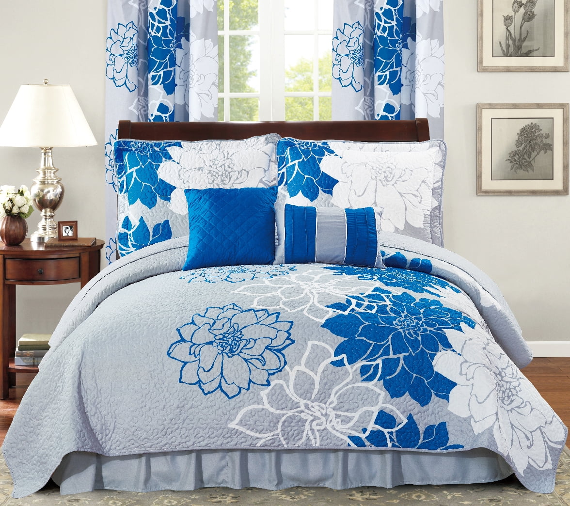 Top KING 6PC Reversible Comforter & Coverlet Set