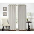 thumbnail image 1 of All American Collection New Elegant Modern Contemporary Solid Faux Silk Window Treatment Curtain (54" x 84", Beige Panel), 1 of 1