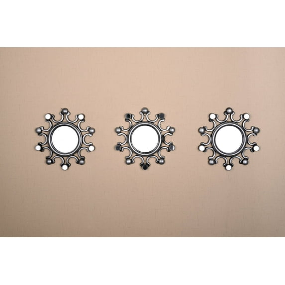 All American Collection New Seperated 3 Piece Decorative Mirror Set, Wall Accent Display
