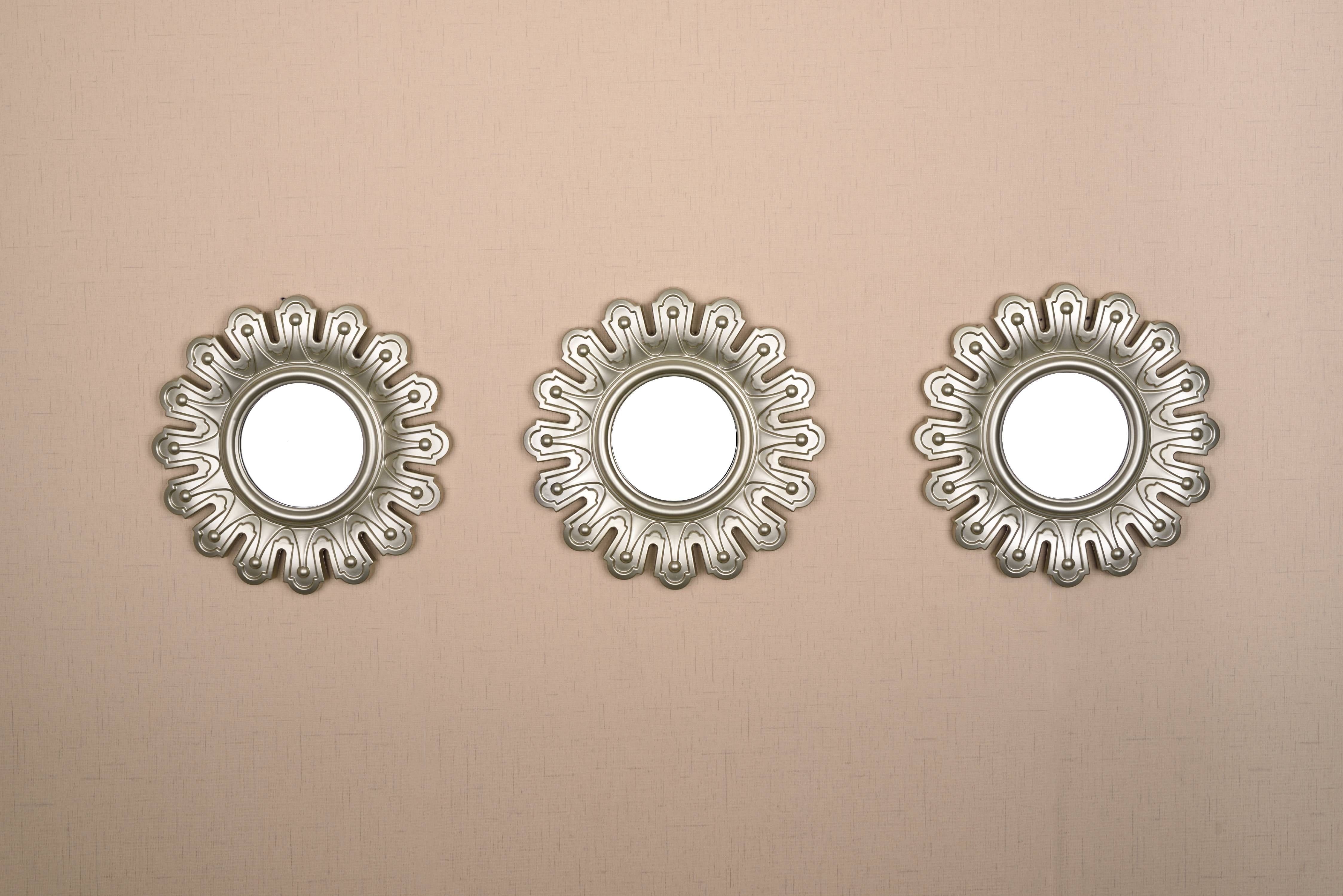 All American Collection New Seperated 3 Piece Decorative Mirror Set, Wall Accent Display