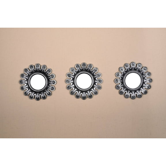 All American Collection New Seperated 3 Piece Decorative Mirror Set, Wall Accent Display