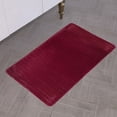 thumbnail image 1 of All American Collection New Solid 1 Piece Memory Foam Bathroom Mat (Stripe, Burgundy), 1 of 1